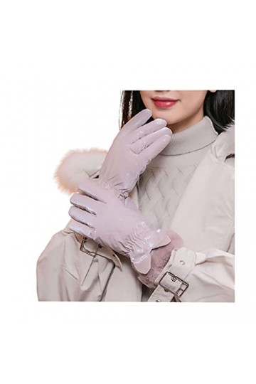 ZAJ Garder au Chaud Gants à écran Tactile Hivernal - Gants Thermiques à Doigts de Couleur féminine for Femmes - Gants de Cond