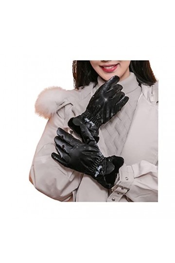 ZAJ Garder au Chaud Gants à écran Tactile Hivernal - Gants Thermiques à Doigts de Couleur féminine for Femmes - Gants de Cond