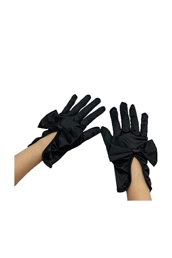 moisture Gants dhiver pour Hommes/Femmes Mariée Gants De Mariage Blanc Bowknot Satin Dentelle Robe De Mariée Tulle Courtes G