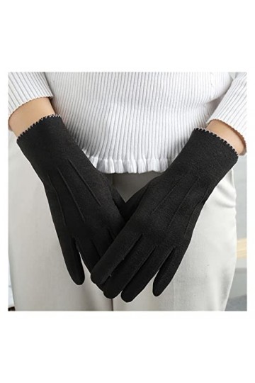 JSJJEDC Gants dhiver for Femmes Couleur Solide Gants épaissis Gants en Molleton avec Gants à écran Tactile Couleur : 4-B, G