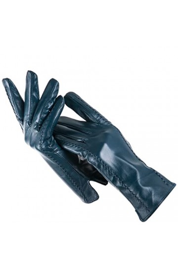 Gants en cuir rayé pour femmes, gants en cuir coloré pour femmes, gants en peau de mouton pour femmes, moufles tendance pour 