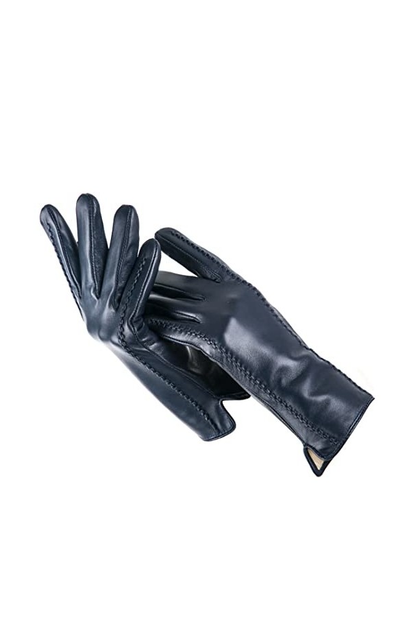Gants en cuir rayé pour femmes, gants en cuir coloré pour femmes, gants en peau de mouton pour femmes, moufles tendance pour 