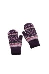 ERICAT Gants chauds tricotés en laine à motif de flocon de neige, gants de conduite épais et élastiques coupe-vent for lhive