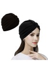 ITODA 3pcs Bonnet Turban Chimio pour Femme Chapeau Turban Respirant Bonnet de Sommeil/Nuit Confortable Casquette Bandeau Foul