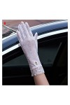 Saturey Gants de Protection Solaire dété Mode Glace Soie Femme Gants Dentelle Conduite été Femmes Gants UV crème Solaire Cou