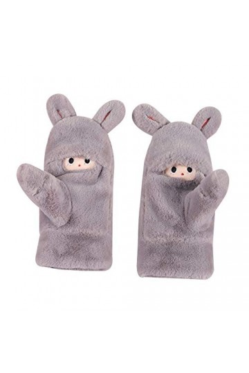 CAILIN Gants Gants dhiver Femmes Warmth Mignon de, Froid et Coupe-Vent Plus de Velours épaissie Suspendus Gants de Cou déqu