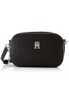 Tommy Hilfiger Sac Bandoulière Femme TH Emblem Camera Bag Petit Modèle, Noir Black , Taille Unique