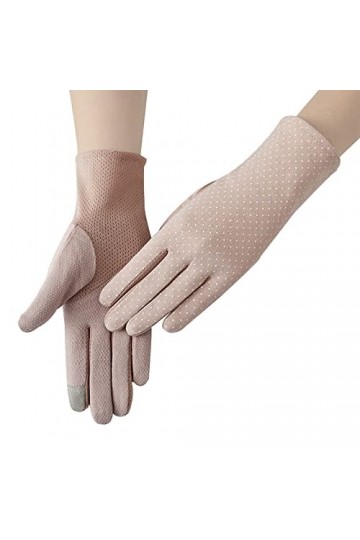 BeFur Gants courts en dentelle pour femme - Protection solaire - En coton - Accessoire de costume, Rose, taille unique