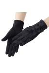 BeFur Gants courts en dentelle pour femme - Protection solaire - En coton - Accessoire de costume, Rose, taille unique