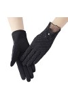 BeFur Gants courts en dentelle pour femme - Protection solaire - En coton - Accessoire de costume, Rose, taille unique