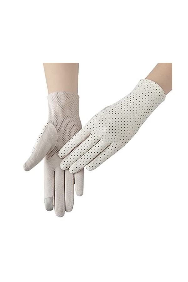 BeFur Gants courts en dentelle pour femme - Protection solaire - En coton - Accessoire de costume, Rose, taille unique