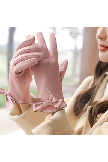 XIBEIRIHUA Gants en Cuir pour Femme Gants de Conduite à écran Tactile for Les Doigts dhiver Femmes for Le Cuir de Daim Sport