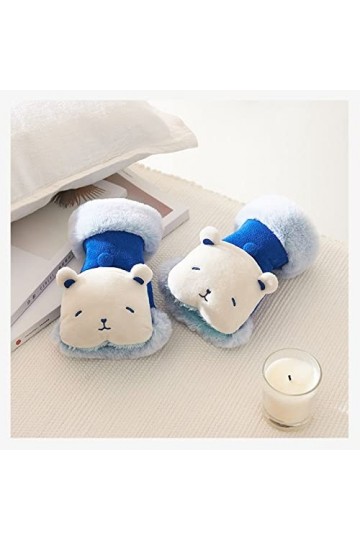 Liyinco Gants dhiver en Peluche sans Doigts pour Femmes, Gants dhiver Chauds et épais avec Demi-Doigts, Mignons Gants détu