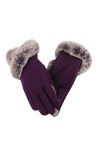 Berrysun Gants Gants Femme Tricot for Froid for Conduite Écran Tactile Météo Hiver Câble Chaud Thermique Manchette Gants Mouf