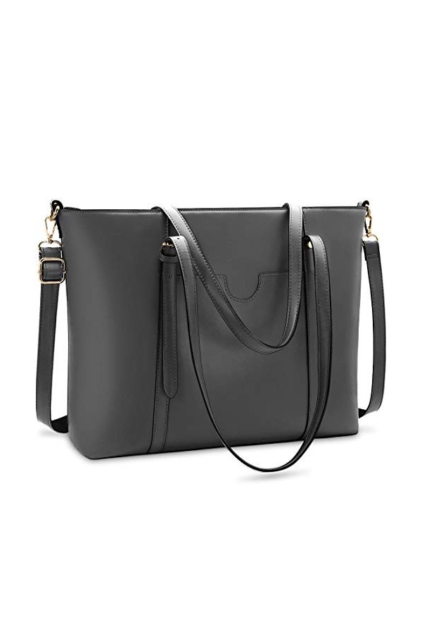 NUBILY Sac Cabas Femmes Grande Capacité PU Cuir Sac de Cours Portable Sac a Main pour Les Cours Imperméable Sac Fourre Tout F