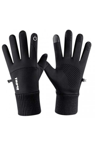 Berrysun Gants Gant Imperméable TOU-ch Escalade Chaud Antidérapant avec Moufles Hiver Velours for Femme Temps Froid Chauffé 