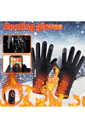Berrysun Gants Gant Imperméable TOU-ch Escalade Chaud Antidérapant avec Moufles Hiver Velours for Femme Temps Froid Chauffé 
