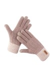 SHUIZONG G2322 Gants dhiver en tricot cachemire pour femme avec écran tactile Imitation cachemire Tricot plus velours épais 