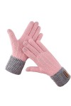 SHUIZONG G2322 Gants dhiver en tricot cachemire pour femme avec écran tactile Imitation cachemire Tricot plus velours épais 