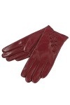 Gants en cuir pour femme avec boutons et doublure en polyester doux pour plus de confort et de chaleur - Bleu - Taille unique