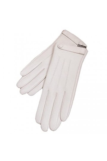 UKKO Gants Dames Gants en Cuir Gants en Peau De Mouton Dames Gants Femmes Boutons Velvet Multi-Couleur