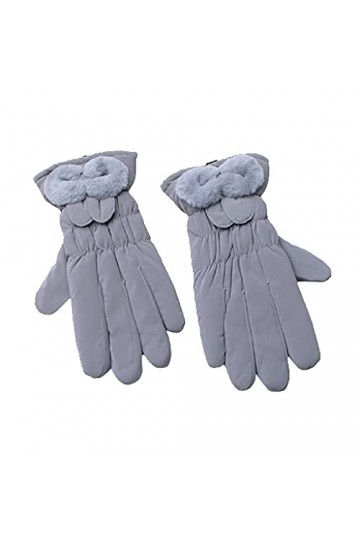 ZAJ Garder au Chaud Gants Thermiques for Femmes - Gants de Doigts de Couleur de Couleur Unie - Gants par Temps Froid - Gants 