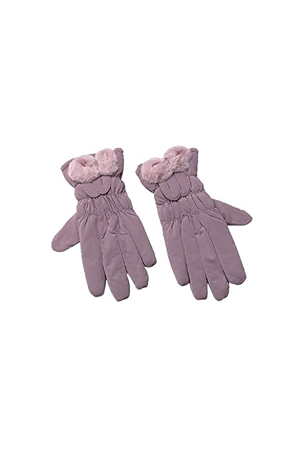 ZAJ Garder au Chaud Gants Thermiques for Femmes - Gants de Doigts de Couleur de Couleur Unie - Gants par Temps Froid - Gants 