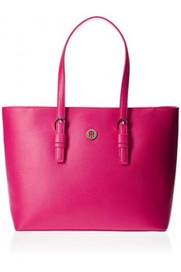 Tommy Hilfiger Classic Saffiano Ew Tote, Cabas femme, Multicolore Bright Jewel , 13.5x0.1x40.5 cm W x H L 