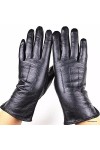 BJQZX Gants dhiver Gants en Peau de Cerveau de la Mode féminine Style de Dentelle de Lace de la Mode Gants de Velours Garnis