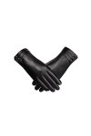 YIAAN Épaissir Gants Gants Dames Hiver Extérieurs Courants Gants Chauds Et Gants en Cuir À Écran Tactile À Cyclisme Velvet Ch