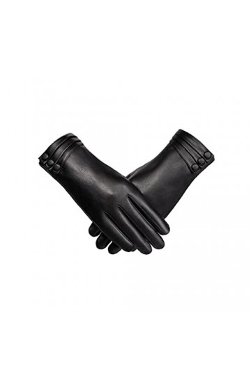YIAAN Épaissir Gants Gants Dames Hiver Extérieurs Courants Gants Chauds Et Gants en Cuir À Écran Tactile À Cyclisme Velvet Ch