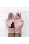 Gants Gloves Moufles Hiver Homme Femme 1 Paire De Gants pour Femmes, Chats Et Oiseaux De Dessins Animés, Nouveaux Gants Chaud