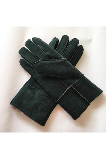 UKKD Gants Gants dhiver Femmes Véritable Cachemire Fourrure Gants Chauds Dames Gants De Moufle en Cuir Véritable