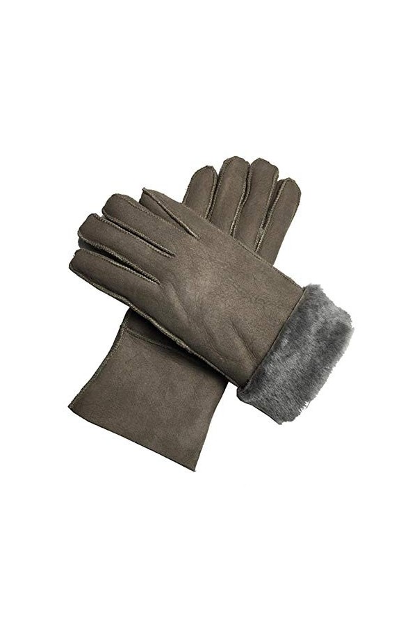 UKKD Gants Gants dhiver Femmes Véritable Cachemire Fourrure Gants Chauds Dames Gants De Moufle en Cuir Véritable