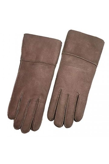 UKKD Gants Gants dhiver Femmes Véritable Cachemire Fourrure Gants Chauds Dames Gants De Moufle en Cuir Véritable