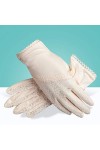 BUDBYU Gants de vélo, Gants de Soie en Soie Estivale pour Dames Gants en Dentelle pour Dames Gants antidérapants pour la Cond