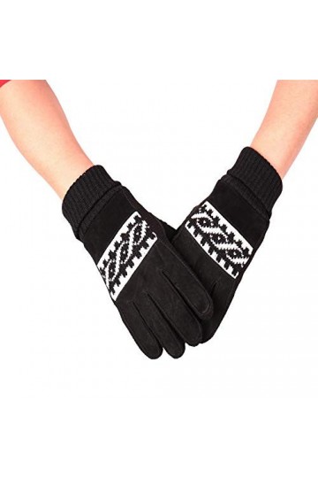 LYLY Gants dhiver Femmes Hommes Chaud Stretch moufles Imitation Pleine Doigt Sport déquitation Polaires Gants antidérapants