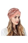 Casquette Basic pour Femme Femmes Turban Hatbow Paillettes Cheveux Bonnet tête écharpe Wrap Couverture A-239
