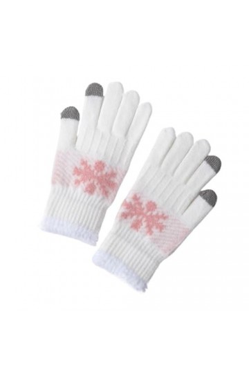 ERICAT Gants tricotés dhiver for femmes, protection des mains à écran tactile, gants tricotés résistants au froid Color : W