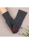 LZQPEARL Vernis à Ongles Mignons Broderie Cachove Gants Femme Laine Velvet Épais Écran Écran Touch Gants Femelle Hiver Chauff