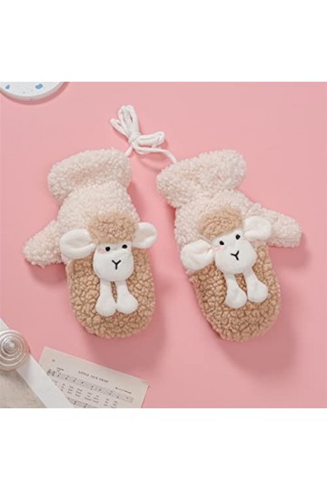 LZQPEARL Gants for Femmes Hiver Chaud Plus Velours épaissir Suspendu Cou de colcling de Dessin animé Mignon Color : B, Glove