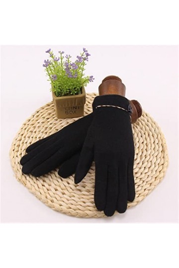 LZQPEARL Hiver Tactile écran Mitaines Femmes Chaude Cachemire Daisy Broderie Laine Tricot Gants Poignet épaisses Conduite Mit