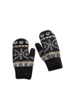 ERICAT Gants chauds tricotés en laine à motif de flocon de neige, gants de conduite épais et élastiques coupe-vent for lhive