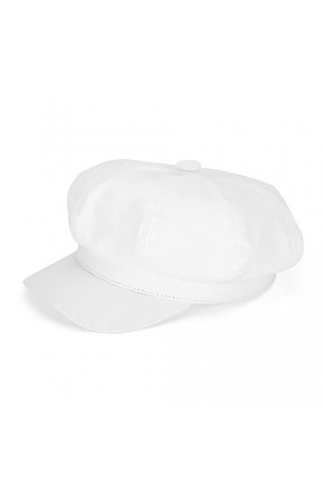 MK MATT KEELY Casquette Femme Chapeau Béret Visière Newsboy Bonnet Classique Français Quatre Saisons,Blanc