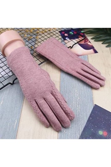 LZQPEARL Gants décran Tactile en Laine de Cachemire élégant Winter Winter Womens Wood Equitation Gants Chauds Color : B, G