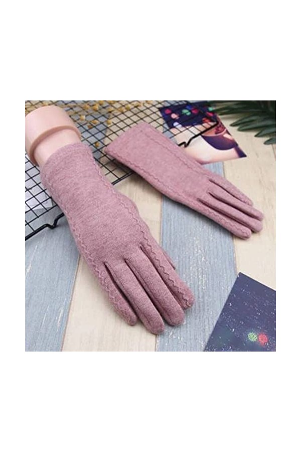 LZQPEARL Gants décran Tactile en Laine de Cachemire élégant Winter Winter Womens Wood Equitation Gants Chauds Color : B, G
