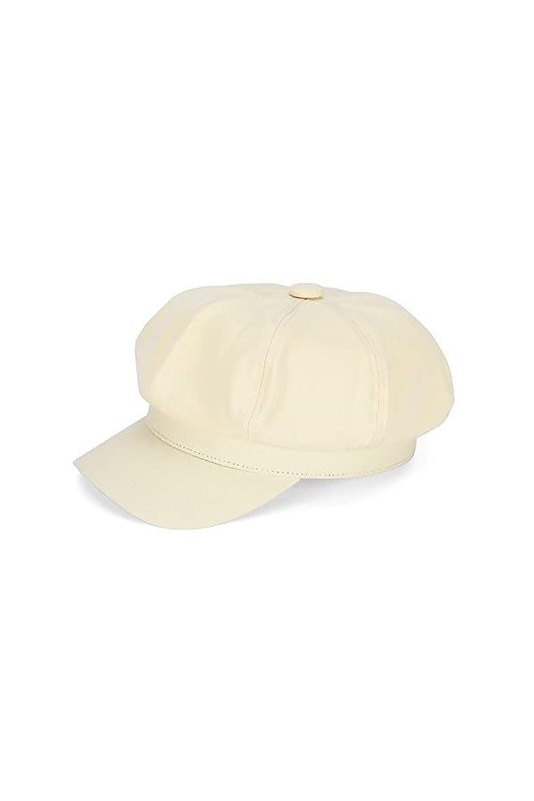 MK MATT KEELY Casquette Femme Chapeau Béret Visière Newsboy Bonnet Classique Français Quatre Saisons,Blanc