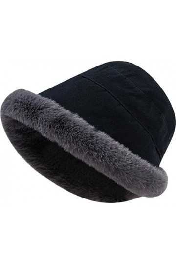 Rayson Chapeau Femme Hiver Chic et Chaud Couvrant Les Oreilles Retrousser Bord Doublé Polaire Bonnet Chapeau Femme Grand Déco