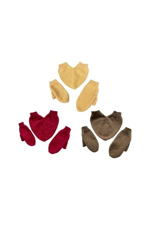 liraijei 1 ensemble de gants tricotés pour lautomne et lhiver - Gants de plein air chauds et épais pour le cyclisme et le s