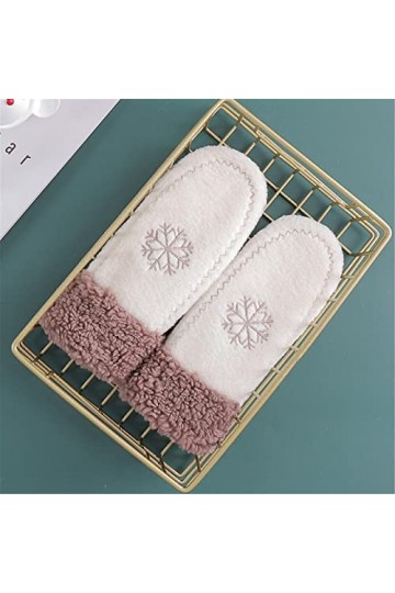 Gants Gloves Moufles Hiver Homme Femme Gants Épais Tricotés À Imprimés De Cerfs pour Hommes Et Femmes, Gants À Doigts Complet